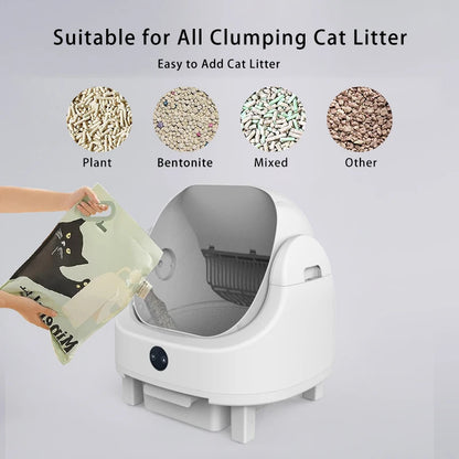 HEYBO PET Large Capacity Self Cleaning Safety App Control Auto Smart Open Cat Litter Box