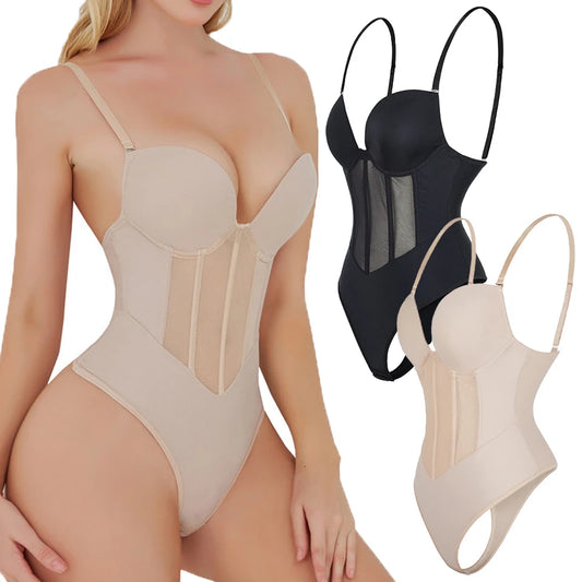 Furniche Silhouette Pro – Backless Deep V Sculpting Bodysuit