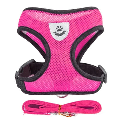 FurNiche™ Adjustable Mesh Pet Harness & Leash Set
