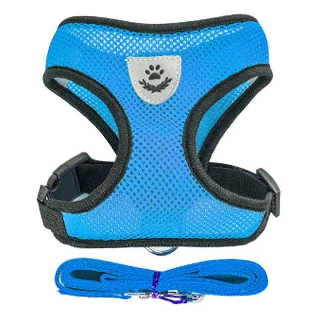FurNiche™ Adjustable Mesh Pet Harness & Leash Set