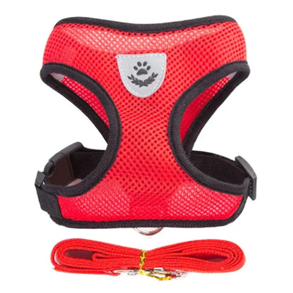 FurNiche™ Adjustable Mesh Pet Harness & Leash Set