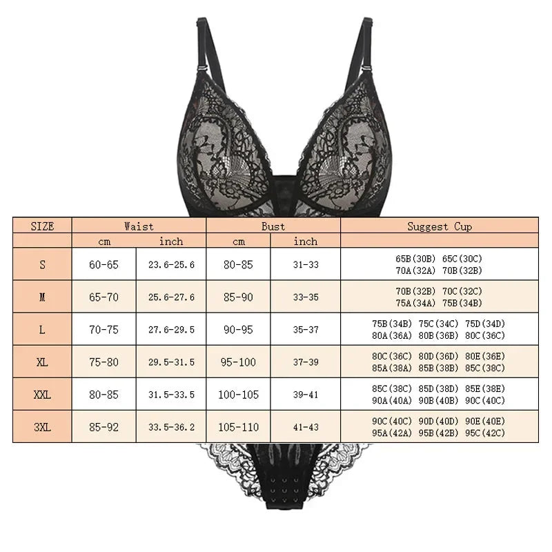 Furniche Éclat – Lace-Trimmed Deep V Backless Body Shaper with Tummy Compression Fit