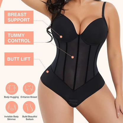 Furniche Silhouette Pro – Backless Deep V Sculpting Bodysuit