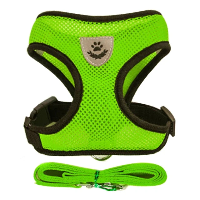 FurNiche™ Adjustable Mesh Pet Harness & Leash Set