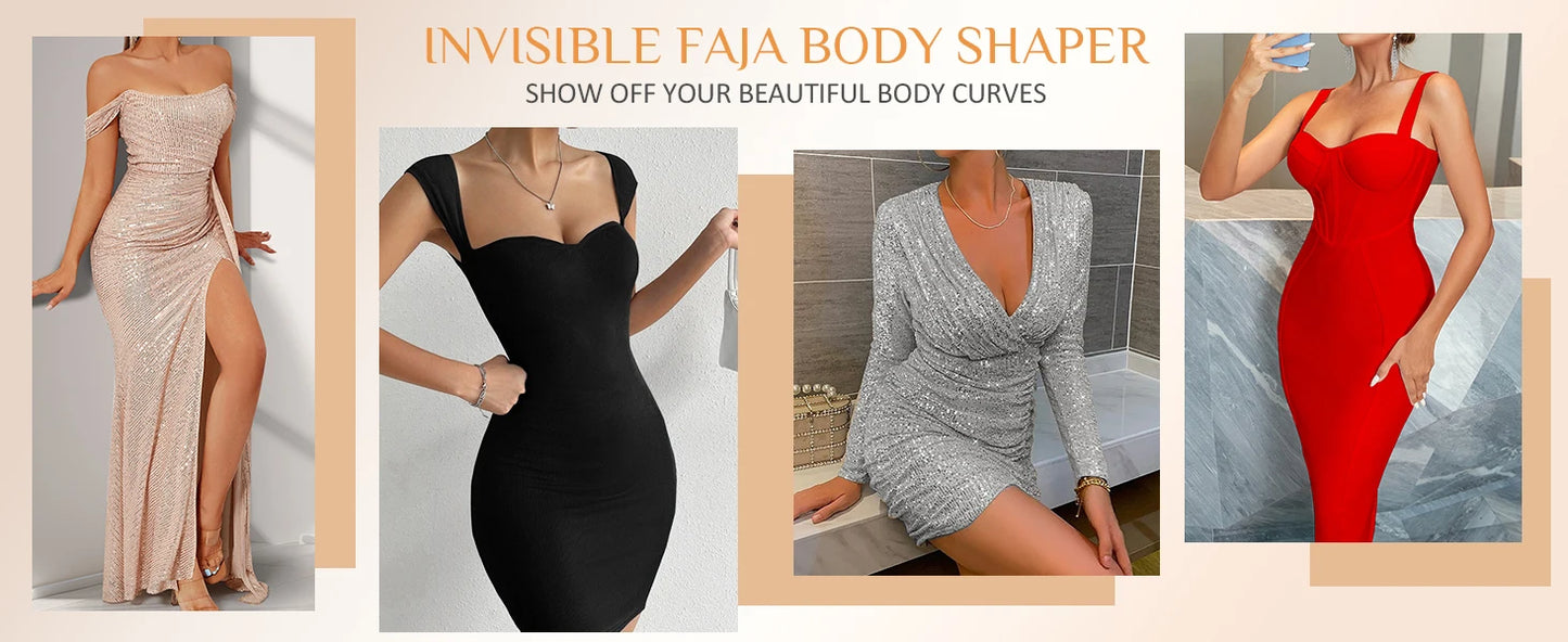 Furniche GraceForm – Black Lace Shapewear Bodysuit with Zipper Compression Fit