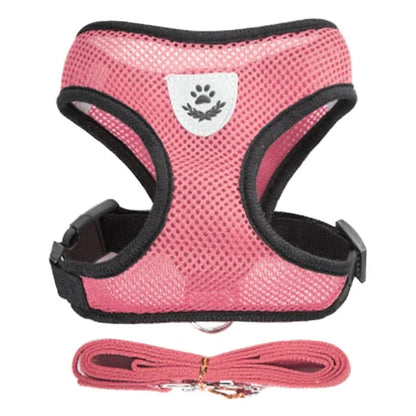 FurNiche™ Adjustable Mesh Pet Harness & Leash Set