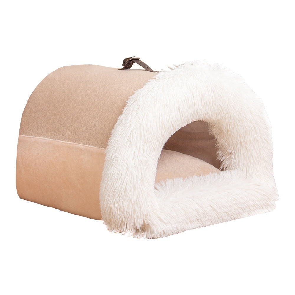 Portable Pet Nest Portable Autumn And Winter Warm Dog Nest Moisture-proof Long Fur Cat Nest Cross Border Pet Nest